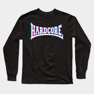 Hardcore Techno 3D Logo Long Sleeve T-Shirt